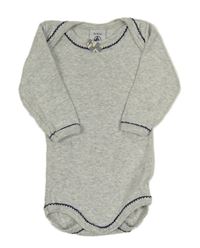 Světlešedé melírované body s mašličkou PETIT BATEAU