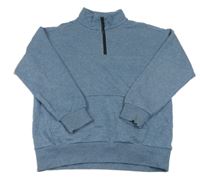 Modro-šedá melírovaná oversize mikina s kapsou zn. F&F