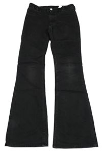 Černé flare teplákové rifle H&M