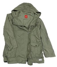 Khaki šusťáková parka s kapucí S. Oliver