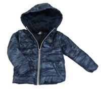 Modro-tmavomodrá army prošívaná šusťáková zimní bunda s kapucí BODY GLOVE