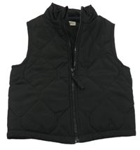 Černá prošívaná šusťáková zateplená vesta F&F