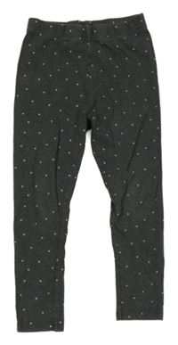 Tmavošedé melírované legíny se srdíčky Next