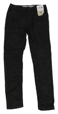 Nové - černé vzorované skinny rifle Denim Co.