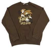 Tmavohnědá mikina s potiskem H&M