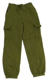 Khaki cargo tepláky H&M