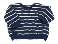 Tmavomodro-bílá pruhovaná oversize mikina Matalan