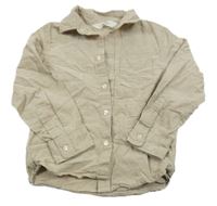 Béžová melírovaná košile H&M