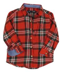 Červeno-kostkovaná košile Next