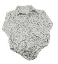 Bílé košilové body s obrázky