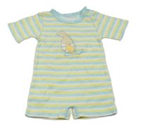 Pruhovaný kraťasový overal se zajíčkem 