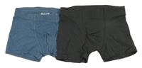 2x - Boxerky - Modrošedé, tmavošedé H&M
