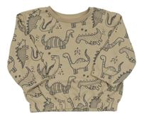 Béžová mikina s dinosaury PRIMARK