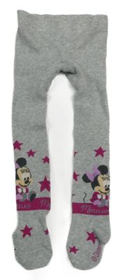 Šedé melírované punčocháče s Minnie Disney