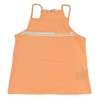 Neonově oranžový top s nápisem H&M
