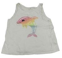Bílý top s delfínem H&M