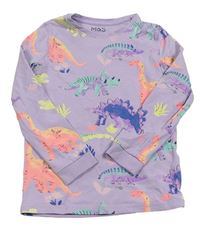 Lila pyžamové triko s dinosaury M&S