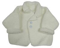 Bílý propínací svetr