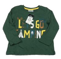 Nové - Tmavozelené triko s nápisem a zvířaty Pep&Co