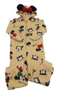 Hnědá tepláková kombinéza s Minnie a kapucí H&M