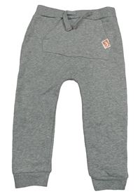 Šedé melírované tepláky s klokaní kapsou F&F