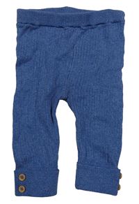 Modré žebrované pletené tepláky Matalan