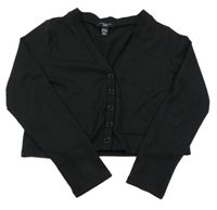 Černá úpletová crop mikina New Look