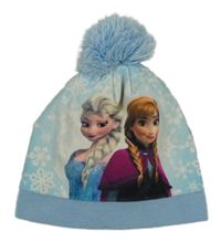 Světlemodrá čepice s Frozen a bambulí