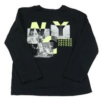 Černé triko s mrakodrapy Primark