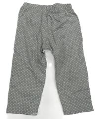 Šedé melírované puntíkaté lehké tepláky