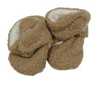 Hnědé huňaté zateplené capáčky vel. 16