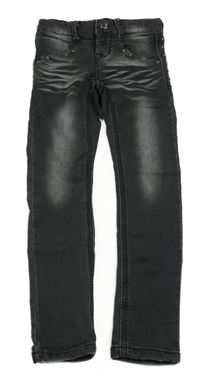 Tmavošedé teplákové skinny rifle s cvočky Name it