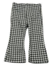 Šedo-antracitové kostkované flare legíny Ergee