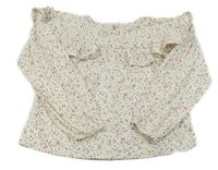 SMetanové květované triko s volánem Leigh Tucker