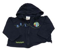 Tmavomodrá propínací mikina s Iggle Piggle a kapucí