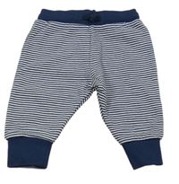 Tmavomodro-bílé pruhované tepláky M&S