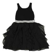 Černé šaty s šifonovou sukní H&M