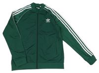 Zelená sportovní propínací mikina s logem Adidas