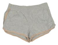 Světlešedé melírované teplákové kraťasy H&M