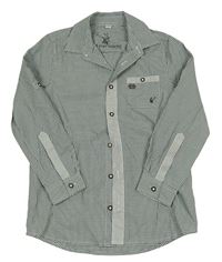 Tmavozeleno-bílá kostkovaná košile