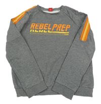 Šedá melírovaná mikina s nápisem S. Oliver