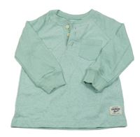 Světlezelené melírované triko s kapsou OshKosh