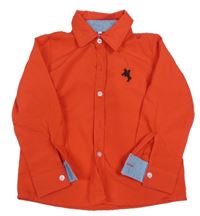 Červená košile s výšivkou