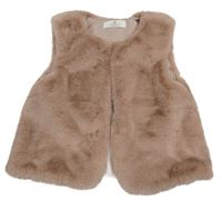 Starorůžová kožešinová podšitá vesta H&M