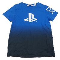 Modro-tmavomodré ombré tričko - Playstation H&M
