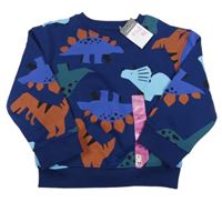 Nové - Safírová mikina s dinosaury Primark