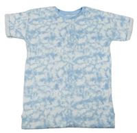 Modro-bílé batikované tričko George