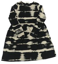Černo-béžové vzorované šaty H&M