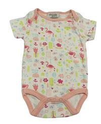 Bílo-světlerůžové body s obrázky 