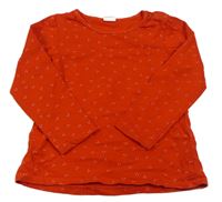 Červené vzorované triko H&M